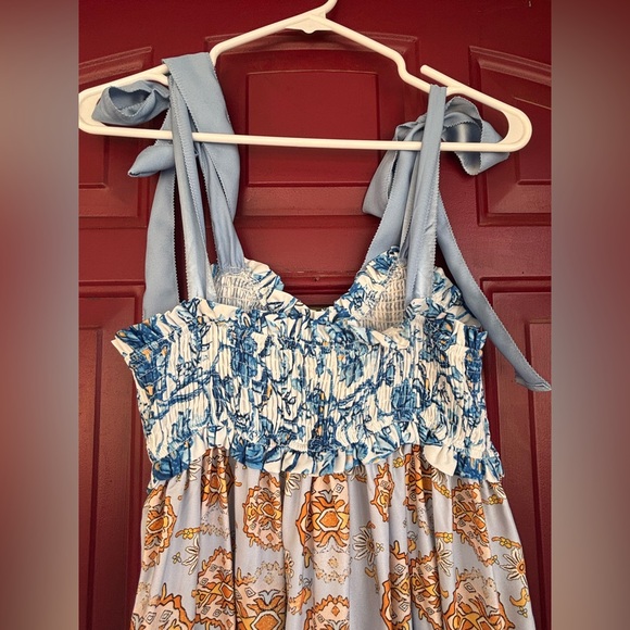 Women’s Flowy Smoked Maxi Summer Dress - Picture 7 of 9